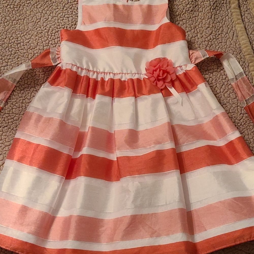 Peach and orange spring or Easter dress